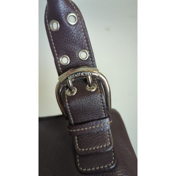 Y2K Leather Shoulder Handbag Chucky Buckles Magnetic Closure - Picture 4 of 9